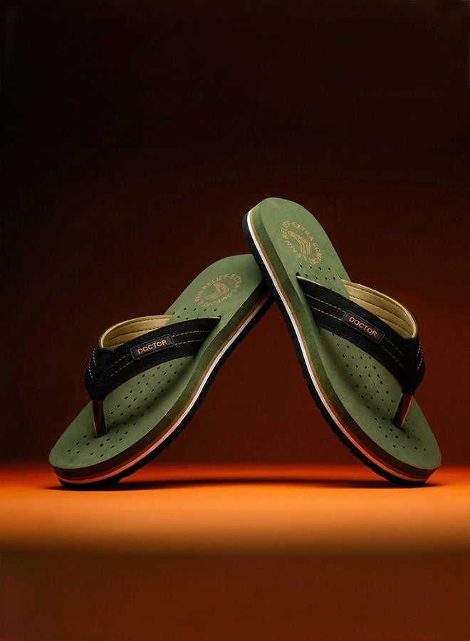 DOCTOR EXTRA SOFT Comfort Flip Flops for Men | Soft Cushion Lightweight Outdoor Daily Wear Sport Comfortable Casual Anti Slip Slippers |Doctor Extra Soft D-28 - Image 1